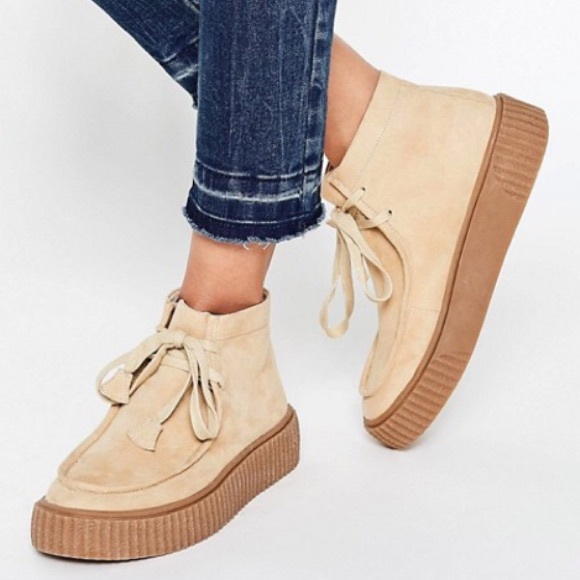 ASOS Shoes - NEW ASOS Anyan Creeper Lace Up Boots in Sand